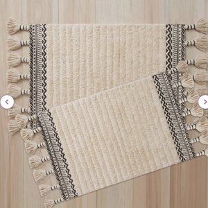 Lucky Brand Fringed Cotton Bath Rugs 100% Cotton Bath Rug